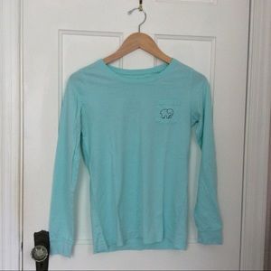 Ivory Ella || aqua long sleeve jersey tee